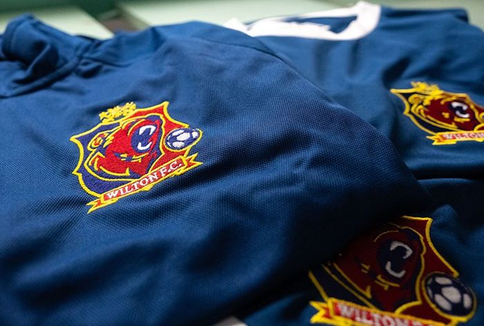 Embroidered club crests