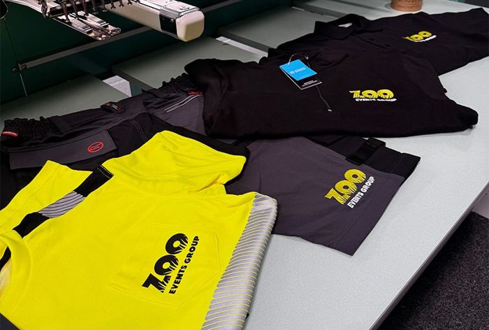 A batch of branded hi-vis workwear